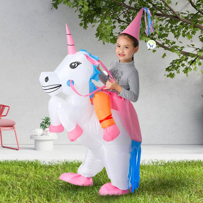 DISFRAZ INFLABLE UNICORNIO - NIÑOS Y ADULTOS