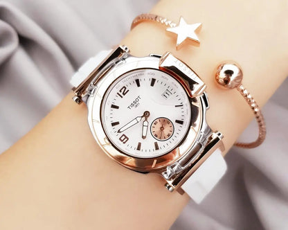 COMBO RELOJ TISSOT + PULSERA CORAZON