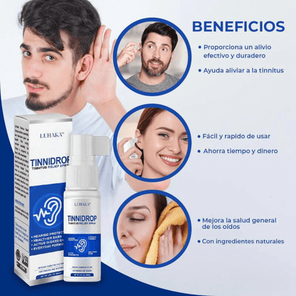 TINNIDROP - SPRAY LIMPIADOR DE OIDOS, ELIMINE PITIDOS INCOMODOS