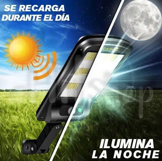 LAMPARA LUZ LED SOLAR CON SENSOR DE MOVIMIENTO - ILUMINE SUS ESPACIOS Y MANTENGA SEGURO