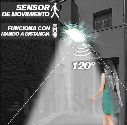 LAMPARA LUZ LED SOLAR CON SENSOR DE MOVIMIENTO - ILUMINE SUS ESPACIOS Y MANTENGA SEGURO